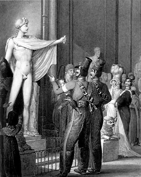 ГЭ Опиц Казаки рассматривают Аполлона Бельведерского в Лувре 1814 г В - фото 177
