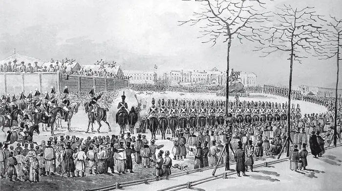 К Кольман Восстание декабристов на Сенатской площади СанктПетербурга 14 - фото 190