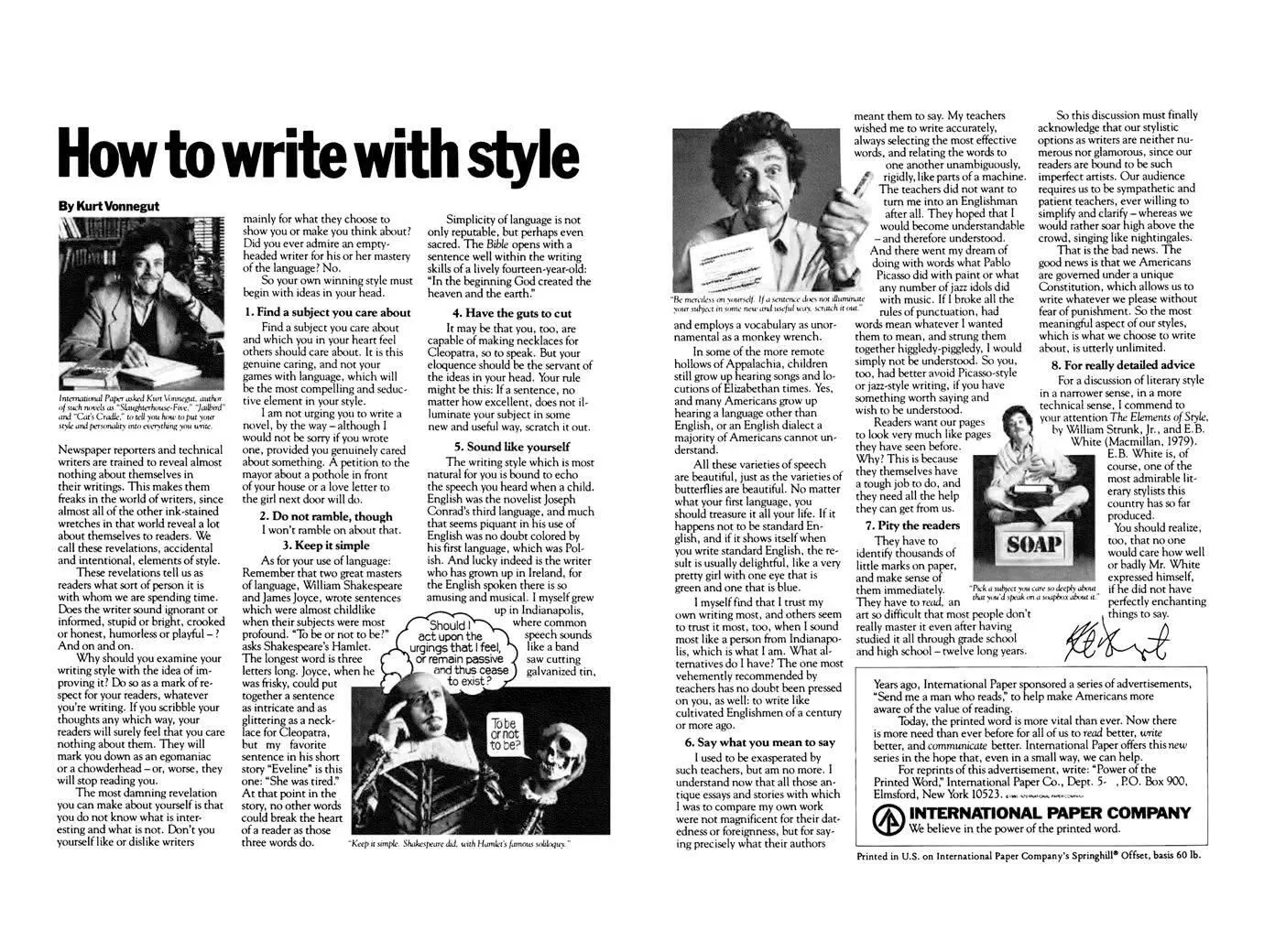 Сноски 1 Перевод статьи Курта Воннегута How to write with style оригинал - фото 31