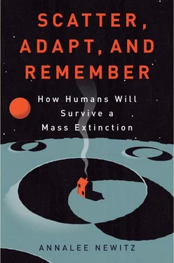 Аннали Ньюиц Scatter, Adapt, and Remember: How Humans Will Survive a Mass Extinction обложка книги