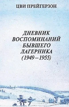 Цви Прейгерзон Дневник воспоминаний бывшего лагерника (1949 — 1955) обложка книги