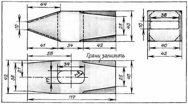Рис 40 Форма и размеры бондарского молотка Во время этой операции клепки - фото 36