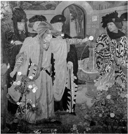 Генри Артур Пэйн Сбор красных и белых роз в Старых храмовых садах 1908 - фото 10