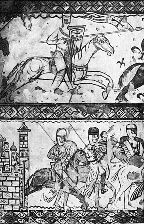 Рыцаритамплиеры сражающиеся с сарацинами Фреска XII века из Крессака регион - фото 6