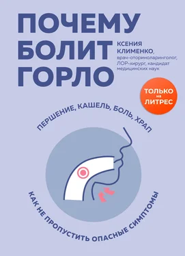 Ксения Клименко Почему болит горло. Першение, кашель, боль, храп – как не пропустить опасные симптомы обложка книги