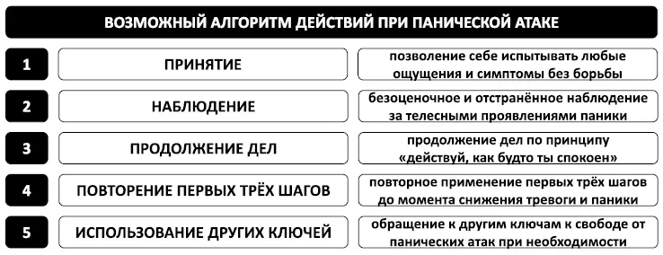 Рис 58 Возможный алгоритм действий при панической атаке Иррациональные - фото 115