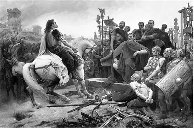 Лионель Руайе Верцингеторикс бросает оружие к ногам Цезаря 1899 Музей - фото 10