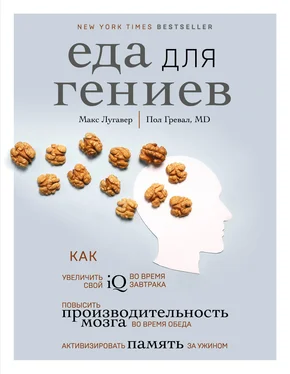 Пол Гревал Еда для гениев. Как увеличить свой IQ во время завтрака, повысить производительность мозга во время обеда и активизировать память за ужином обложка книги