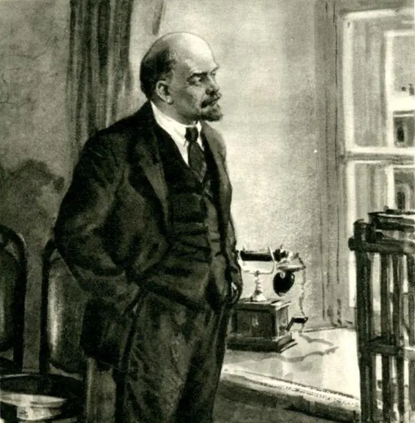 Ленин стоял у окна заложив руки глубоко в карманы брюк В кабинете с двумя - фото 2