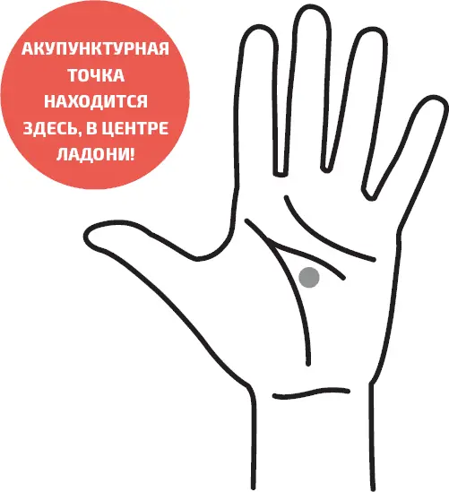 Акупунктурная точка находится в центре ладони а точнее там где средний - фото 44