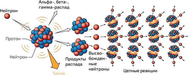 3 Принцип цепной реакции Бомбардировка расщепляемого ядра нейтронами приводит - фото 182