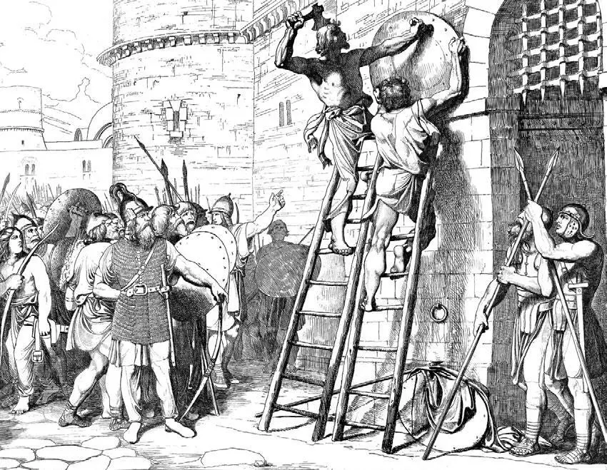 Олег прибивает щит свой к вратам Царьграда 1839 г Гравюра из Очерков событий - фото 7