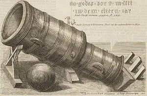 Литая бронзовая бомбарда Ленивая Матильда ок 1410 Брауншвейг на гравюре - фото 18