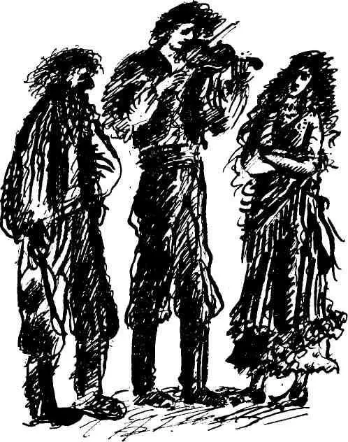 ДЕЙСТВУЮЩИЕ ЛИЦА С а б и старая цыганка рассказчица Г е й з о скрипач - фото 9