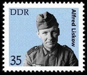 Альфред Лисков на восточногерманской почтовой марке 4 сентября 1964 года - фото 3