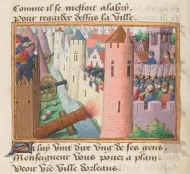 Гибель Томаса Монтегю графа Солсбери при осаде Орлеана Миниатюра 1484 г Ну - фото 146