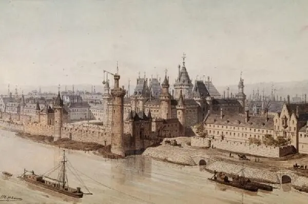 Замок Лувр Реконструкция XIX века авторства Теодора Хоффбауэра 1885 г На - фото 91