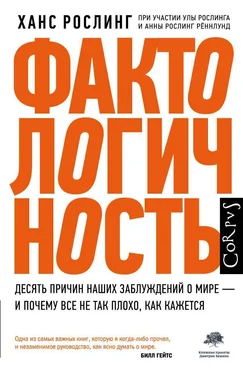 Анна Рослинг Рённлунд Фактологичность [Десять причин наших заблуждений о мире — и почему все не так плохо, как кажется] обложка книги