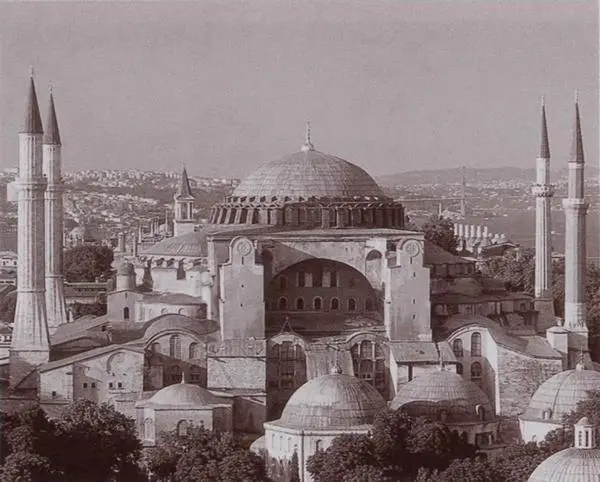 Здание собора Святой Софии Стамбул Турция Юстиниан слева и Константин - фото 21