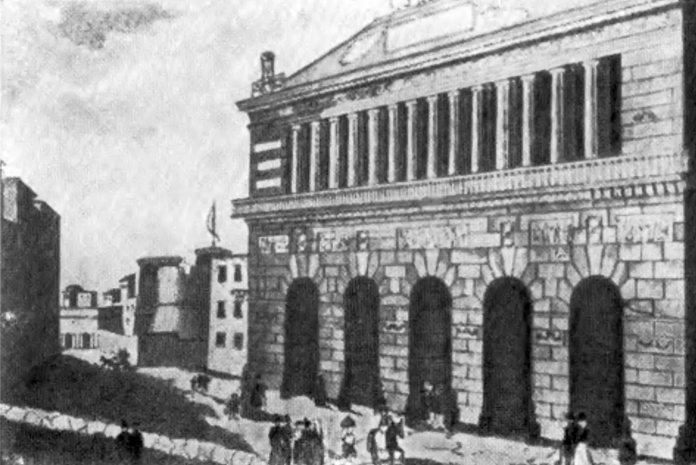Театр СанКарло в Неаполе Гравюра середины XIX века Алессандро Ролла - фото 12