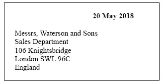 20 May 2018 Messrs Waterson and Sons Sales Department 106 Knightsbridge - фото 19