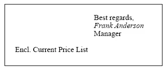 Best regards Frank Anderson Manager Encl Current Price List Отправить - фото 26