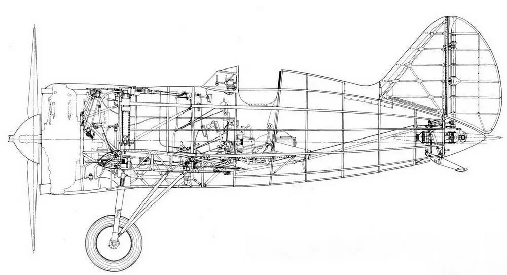 Компоновка И16 тип 10 Единая теоретическая схема фюзеляжа И16 - фото 277