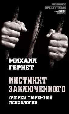 Михаил Гернет Инстинкт заключенного. Очерки тюремной психологии обложка книги