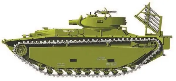 Бронетранспортёрамфибия LVT4 с пусковой установкой для 1012 45дюймовых РС - фото 51