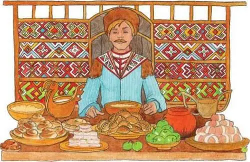 Тут же на столе появились кушанья каких Сарантай за всю свою жизнь не только - фото 29