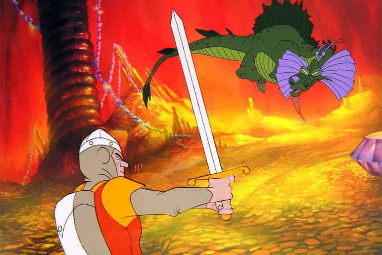 Последняя линия обороны Дирк герой Dragons Lair в пылу сражения Из архива - фото 9