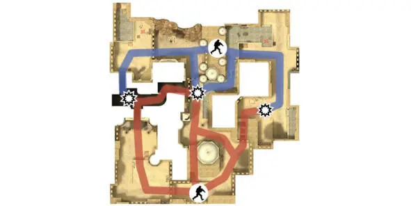 Dust 2 из CounterStrike Global Offensive 2012 Valve Перенос точек - фото 266