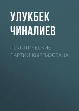 Улукбек Чиналиев Политические партии Кыргызстана обложка книги