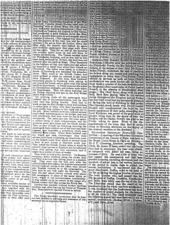 The original Forres Elgin and Nairn Gazette 2 ndSeptember 1914 A clear copy - фото 1