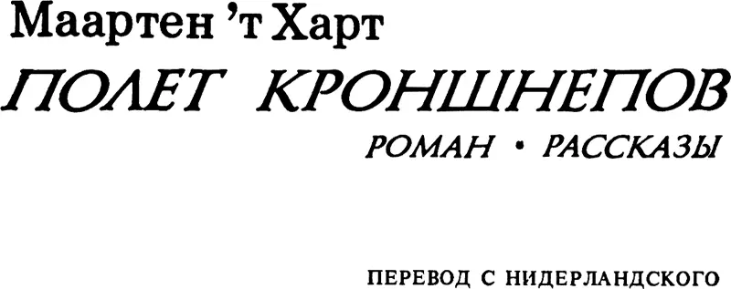 Маартен т Харт Полет кроншнепов ПРЕДИСЛОВИЕ Однажды некая дама привела к - фото 1