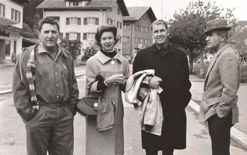 Shaw in Klosters in 1960 with from left to right Kathy Parrish her husband - фото 76