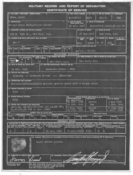 Shaws US Army record Shaw just after DDay in Normandy France in 1944 - фото 68