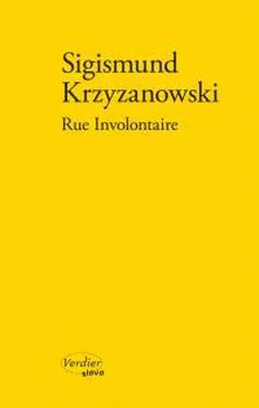 Сигизмунд Кржижановский Rue involontaire обложка книги