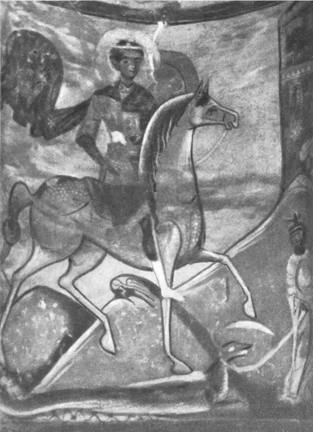 Чудо Георгия о змие Фреска XII века Лагерь у курганамогилы вещего Олега - фото 99
