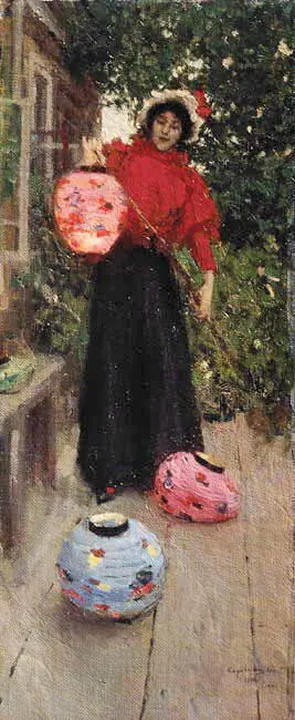 К А Коровин Бумажные фонари Портрет А Я Фидлер жены художника 1898 К - фото 23