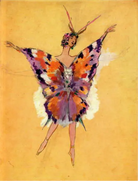 К А Коровин Эскиз театрального костюма Бабочка К А Коровин Эскиз - фото 33