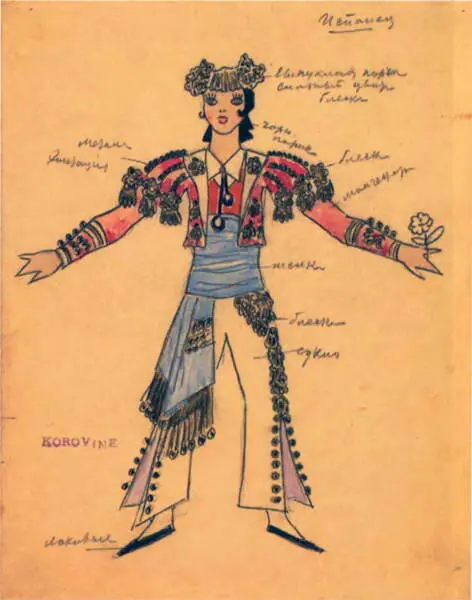 К А Коровин Эскиз театрального костюма Испанец К А Коровин Сцена из - фото 34