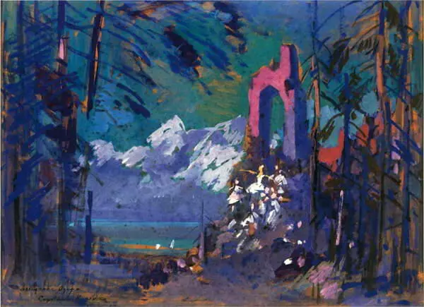 К А Коровин Сцена из оперы П И Чайковского Лебединое озеро Эскиз К А - фото 35