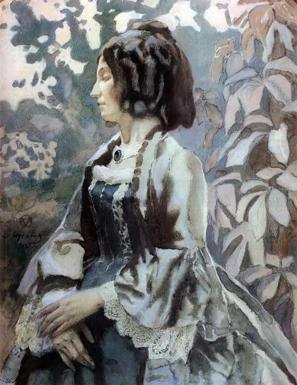 Дама в голубом 1902 Сон божества Эскиз панно 19041905 Изумрудное - фото 93