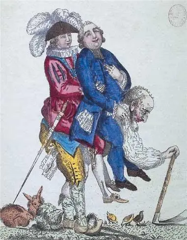 На карикатуре 1789 г высмеивающей неравенство в налогообложении старый - фото 26