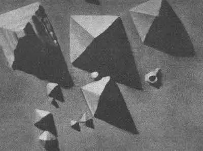 Моделирование марсианских теней в районе Кидония Источник света 20 над - фото 220