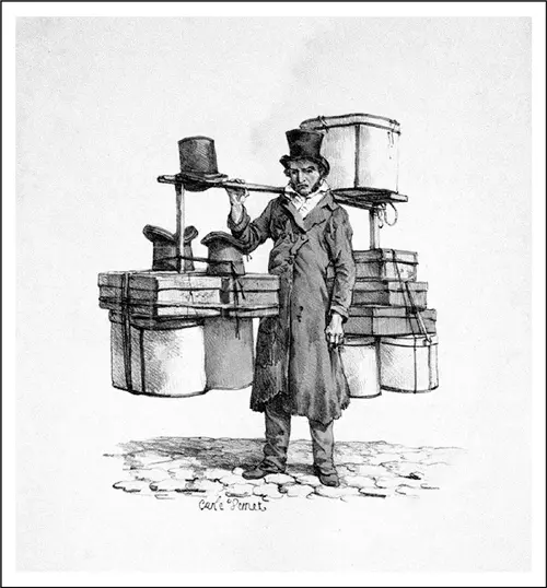 Карл Верне Продавец коробок Литография Ок 1820 Сентябрь и октябрь суть те - фото 2