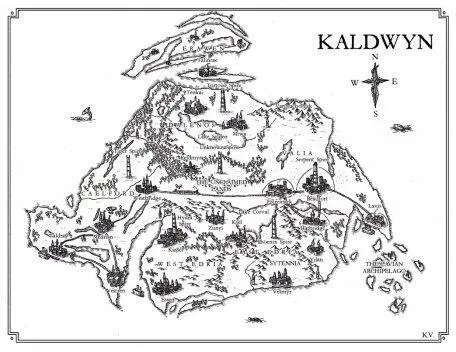 The map above shows the continent of Kaldwyn where this novel takes place It - фото 1