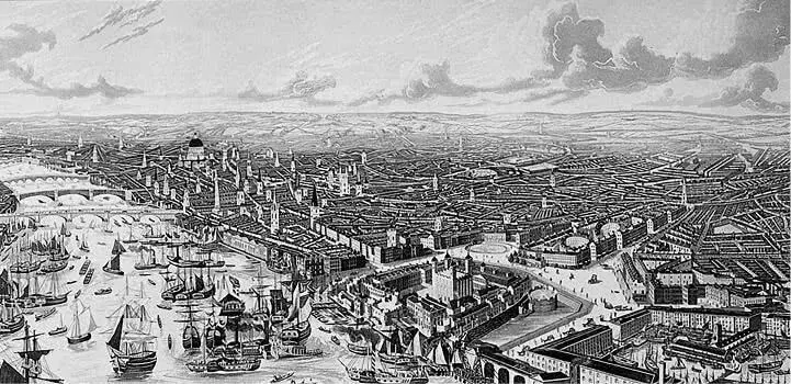 Вид на Лондон и Темзу Акватинта Р Хейвелла 1836 г Wellcome Collection - фото 6