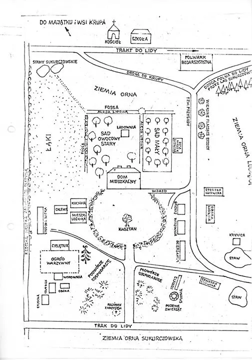 Map of Sukurcze from Witolds sisters memoir Courtesy of PMAB Witold - фото 3